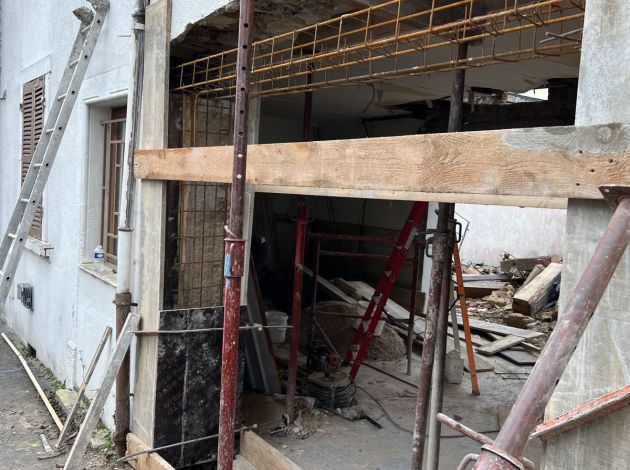 Reprise en façade – Structure, chantier FK Probat