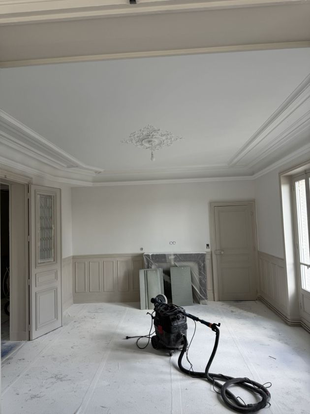 Lambris et moulures – Appartement ancien, chantier FK Probat