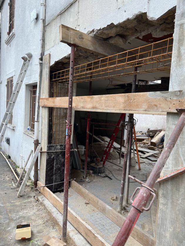 Reprise en façade – Structure, chantier FK Probat
