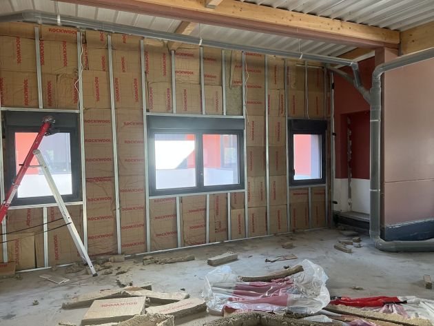 Ossature de doublage – Doublage, chantier FK Probat