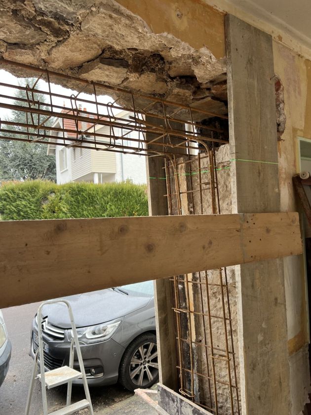 Coffrage et ferraillage – Structure, chantier FK Probat